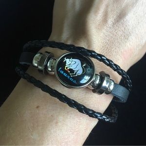 Taurus Zodiac Braided Black Bracelet